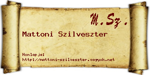 Mattoni Szilveszter névjegykártya